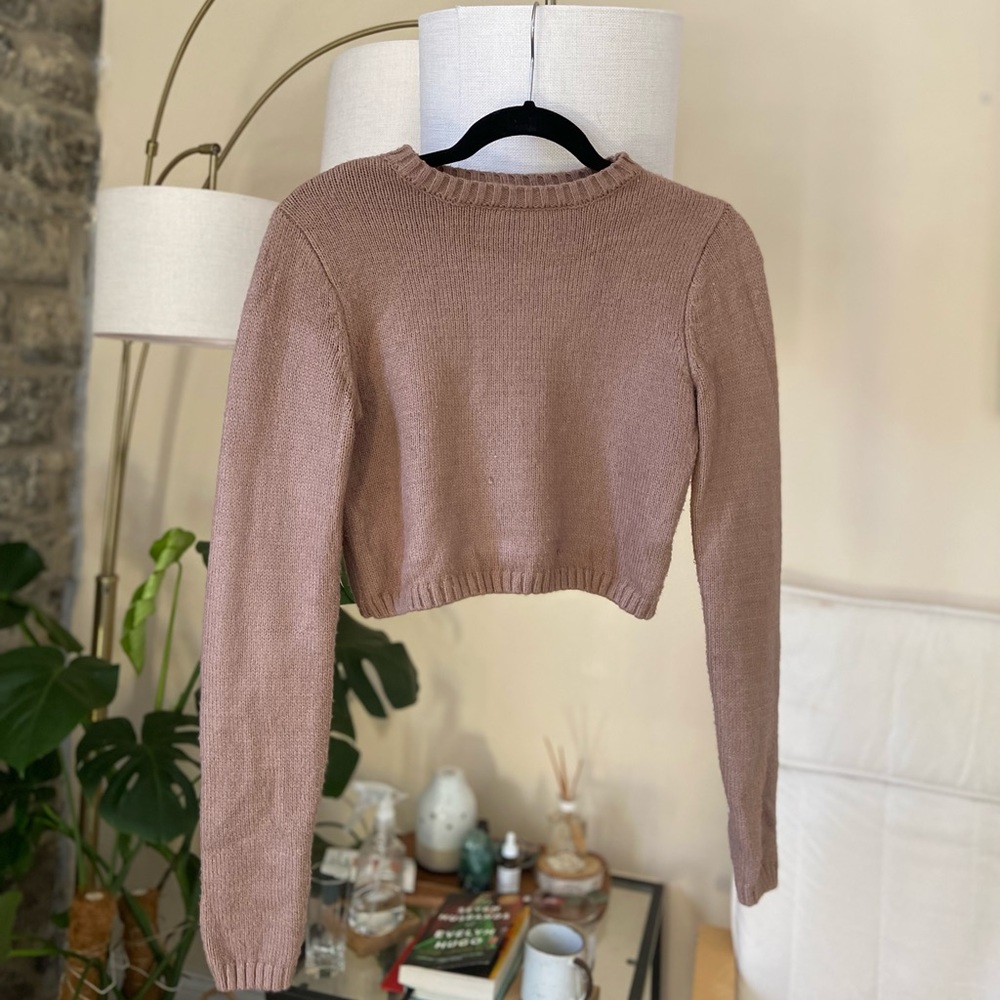 Brown knit sweater